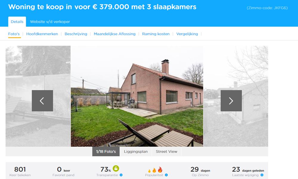 Plaats je woning op immosites zoals Zimmo en Immoweb.